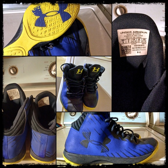 under armour shoes blue and yellow